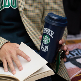 「隨行杯藍色現貨*1」日本星巴克Starbucks✖️日本beams 推出復古美式風格隨行杯、托特包、咖啡杯、保溫瓶