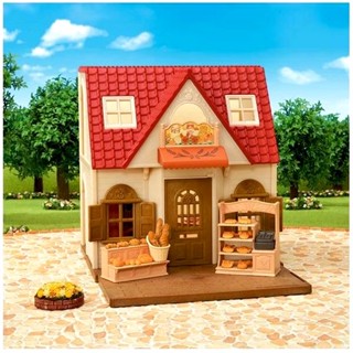 Sylvanian Families<日本森林家族>麵包店配件 森林度假別墅烘焙屋禮盒組(麵包店 餐桌椅 麵包)家家酒
