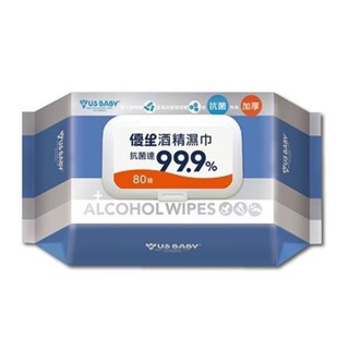 【史代新文具】優生 超厚型加蓋抗菌酒精濕巾/酒精濕紙巾 (80抽/包)