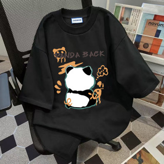 衣服女短袖 短袖t 少女衣服 純棉短袖 甜美穿搭 短袖t恤女熊貓上衣 印花 t恤 女生短袖