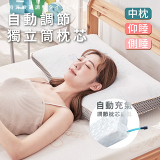 德國山寧泰自動調節獨立筒枕芯涼感透氣防蟎枕頭全新現貨可機洗枕頭高彈力枕頭