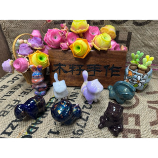 [木籽手作]綜合其他6/流體貓/貓咪擺件/木頭貓/彩繪貓/大漆貓/6cm/臺灣現貨