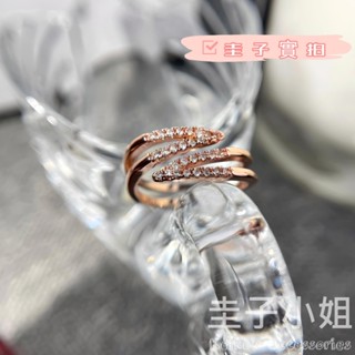 【臺灣現貨】🌈 圭子小姐 韓國 微鑲輕奢 水鑽交叉 鋯石鑲崁 玫瑰金 開口戒指女 可調節戒指 精緻設計 東大門戒指
