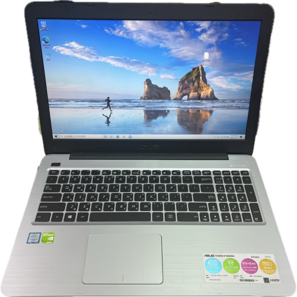 【彩虹3C】二手筆電ASUS華碩K556U / i5-6200U/ 8GB / 讀顯/15.6吋筆記型電腦