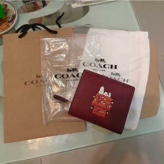 COACH PEANUTS COURT SNOOPY 史努比 花生漫畫 錢包 零錢包 皮夾