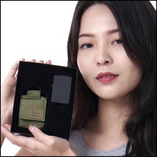 ☆福星屋☆【ZIPPO】美系~MOLLE保護套+黑裂紋烤漆打火機禮盒套組NO.49400