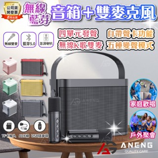 【蝦皮隔日配】 YS-203/YS-219雙人行動KTV麥克風音響 家庭行動藍牙音響 藍芽麥克風 雙人無線藍芽麥克風