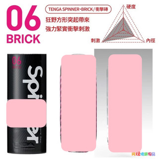 【阿珠情趣用品屋】日本TENGA SPINNER 06 BRICK衝擊磚可重複使用自慰飛機杯自慰杯 男用自慰套飛機杯自慰