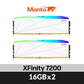 v-color MANTA XFinity DDR5 7200 32GB(16GBx2) RGB 桌上型超頻記憶體 白