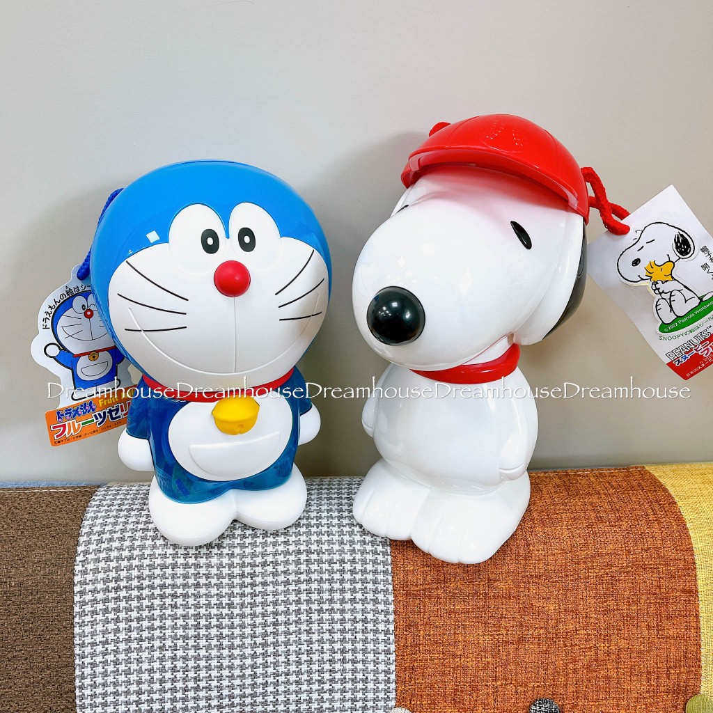 日本帶回 史努比 哆啦a夢 snoopy Doraemon 造型果凍桶 存錢筒 水果果凍禮盒 造型存錢筒 造型撲滿