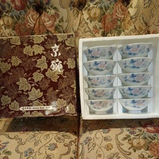 早期大同窯 京碗 京平碗禮盒 紅牡丹京碗組 全新 大同瓷器 飯碗 白飯碗 骨瓷飯碗
