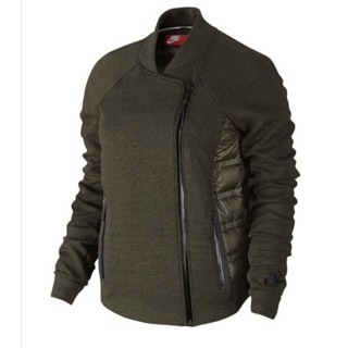 Nike Tech Fleece AeroLoft 軍綠 短版 修身 防潑水 800 係數 羽絨 保暖 運動 外套
