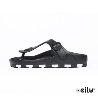 【福利品】CCILU 經典夾腳防水人字拖-女款-302309001黑色