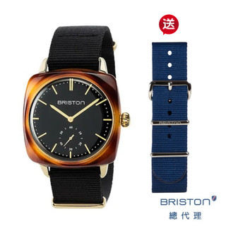 BRISTON 復古方糖錶 玳瑁框 金扣 黑色 石英錶 女錶 手錶 男錶 女生手錶 40MM 優惠 3880