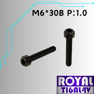 【瘋螺絲】ROYAL 鈦合金螺絲★M6*30B P:1.0 錐形螺絲★64鈦/正鈦/鈦合金螺絲★出貨附發票★帝王黑