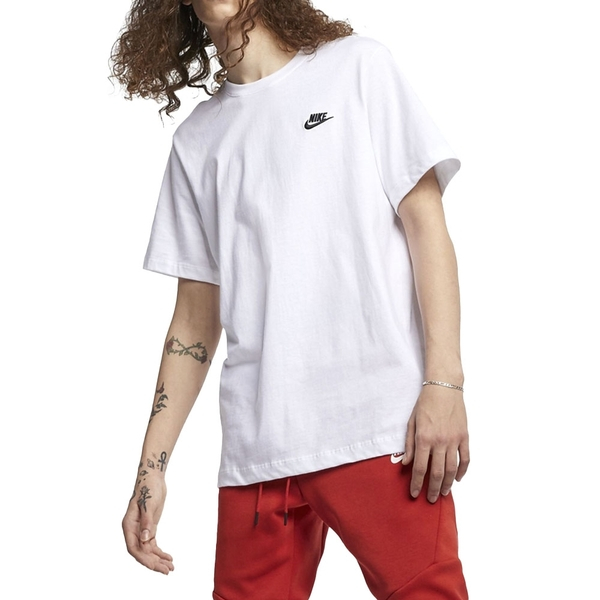 NIKE  短袖  男 上衣 運動 休閒 T恤 圓領 CLUB TEE 基本款 棉T  白色 AR4999101