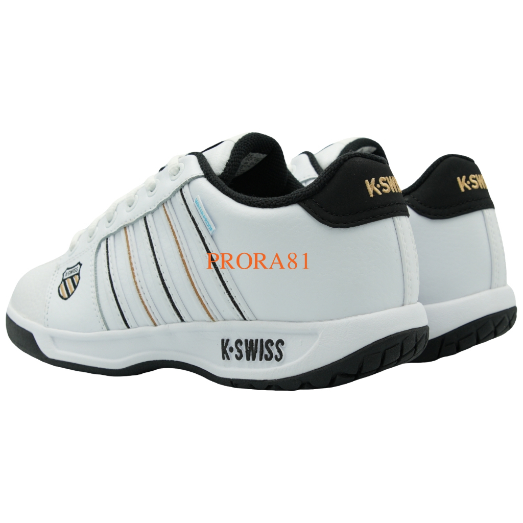 K-SWISS 白X黑X黃 Eadall 防水材質運動鞋 247K 免運費加贈襪子【06781-137】