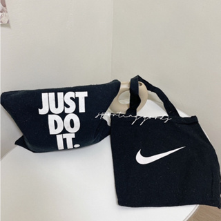 S.G NIKE 國外限定 雙面 Just Do It 帆布袋 帆布包 托特包 購物袋 手提袋 勾勾 肩背包 環保袋