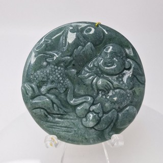 保A翡翠危（瓜）地馬拉山水彌勒佛公/鵝鵝天然翡翠/A3392509