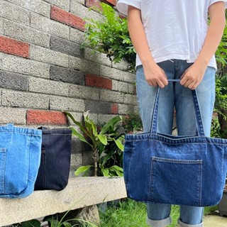 【牛仔生活系列】PLOY 購物袋 牛仔提袋 托特包 簡約 百搭 大容量手提袋 臺灣製造自製拉鍊款