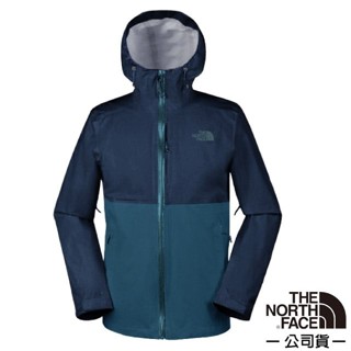 【The North Face】男 輕薄款 防風防潑水可調節連帽外套.風衣 休閒夾克/腋下拉鍊 都會藍 3V9C