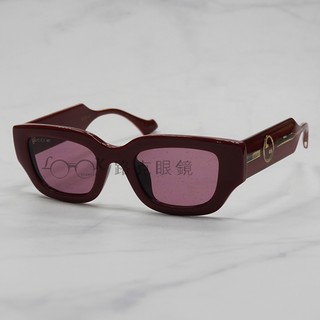 【LOOK路克眼鏡】Gucci 太陽眼鏡 酒紅 粗框 粗鏡腳 GG1558SK 005