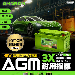 🔥[保固12月]公司貨 愛馬龍 AGM 歐日規起停專用 95 80 70 60 AMARON PRO 銀合金 汽車 電池