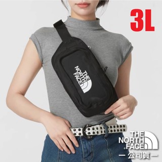 【The North Face】多功能日用防潑水耐磨腰包 3L/單肩斜揹包 小型置物包 運動跑步臀包 時尚黑 3KZX