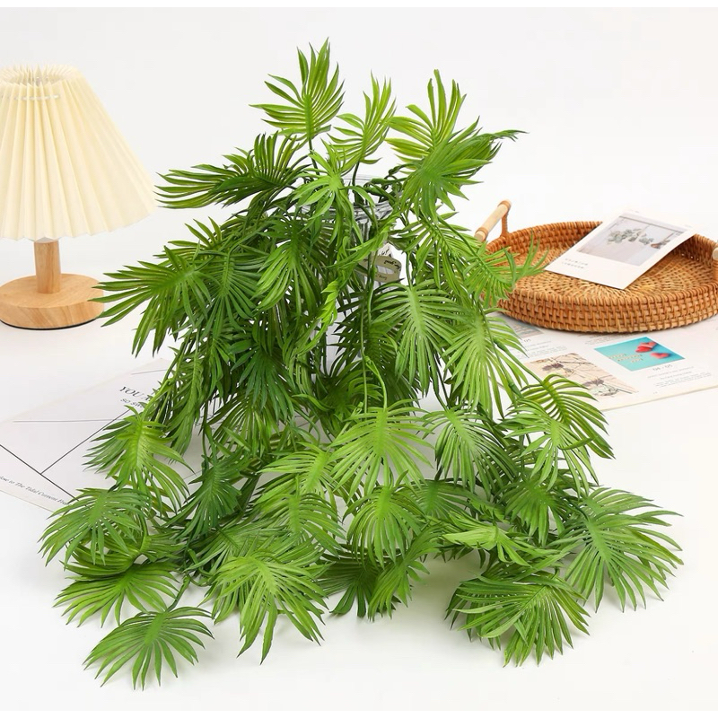 😇仿真加州葵藤蔓😇仿真花 假花綠植蕨類 植物掛壁藤蔓 裝飾花藝 塑膠藤蔓 藤條噴色扇葵葉 壁掛藤蔓