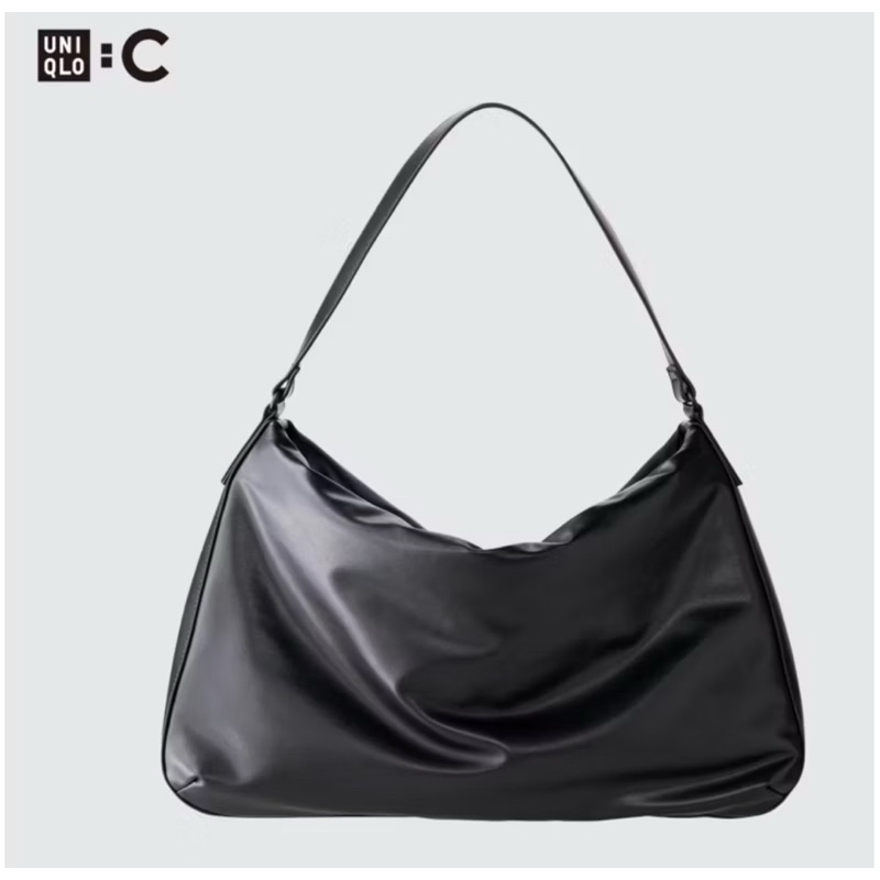 UNIQLO C 2024春夏 澎軟肩背包（黑色）