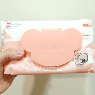 【全新買就送小禮】(滿百出)Aiwibi 愛薇彼 嬰兒濕紙巾-草莓(厚型80入/包) 便宜賣