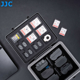我愛買#JJC容納6顆相機電池+27張記憶卡收納盒JBC-BAT6適Micro SD卡XQD卡CFexpress A/B