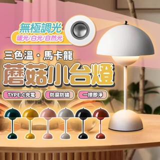【七色可選|宅宅照明五金】北歐花苞蘑菇檯燈 桌燈 USB充電 臥室燈 書桌燈 氛圍燈 床頭燈 睡眠燈 房間擺飾 聖誕禮物