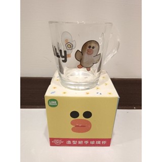 ［全新］LINE FRIENDS 造型把手玻璃杯