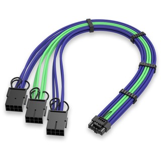 EZDIY-FAB GPU電供延長線 16pin(12+4)12VHPWR PCIe5.0轉PCIE8pinx3-特殊色