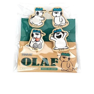 洋梨日式雜貨奧拉夫Olaf 奧拉夫可愛夾子套裝（4個）- 日本製 Snoopy 文具文具, 日本製, 可愛文具, 辦公用