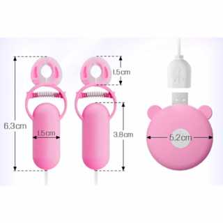 電動乳夾 ROSELEX ‧ Sex toys 強力10頻震動乳頭夾 前戲調情刺激震動快感雙乳頭夾 SM用品 震動器