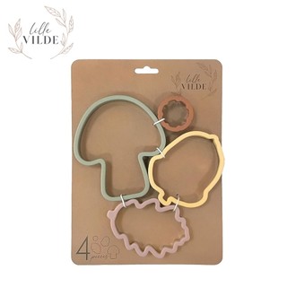 【福利品】丹麥By Lille Vilde 造型烘焙模具4入組 春色款