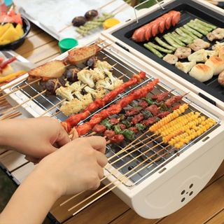 【歐適樂】便攜折疊燒烤爐 美式BBQ烤肉爐 家用庭院悶烤燒烤架 碳烤爐 木炭庭院燒烤架子 露營架子