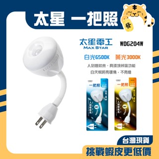 🚚蝦店隔日速達🔥太星電工 一把照 LED感應燈 感應燈 樓梯燈 360度調整 WDG204W WDG204L 太星