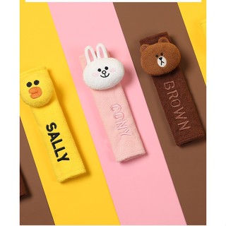臺灣現貨✨ LINE FRIENDS 安全帶護套 防勒 車用肩帶護套 肩護套 安全帶套 BROWN 熊大 CONY 兔兔