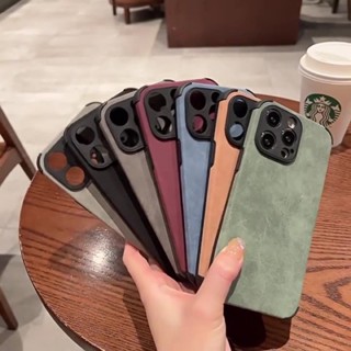 [臺灣現貨]小羊皮 翻毛皮保護殼 四角防摔親膚手感保護殼 適用iPhone 11 12 13 14 pro max