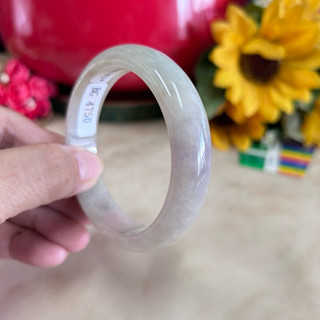（附證書）18圍57mm 天然翡翠A貨，春帶彩平安鐲 緬甸玉手鐲手環 春彩 春帶彩