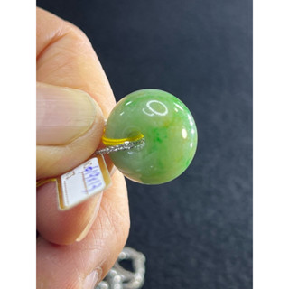 240831中華珍寶：老坑厚莊黃加綠 陽綠飄黃 球體造型平安扣 翡翠墜子 掛墜 項鍊