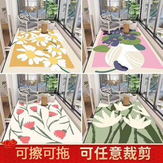 【臺灣熱賣】pvc地墊 陽臺地墊 廚房地墊 客廳地墊 寵物地墊 玄關地墊 臥室地毯 防水防滑防曬 可定製裁剪 地毯地墊