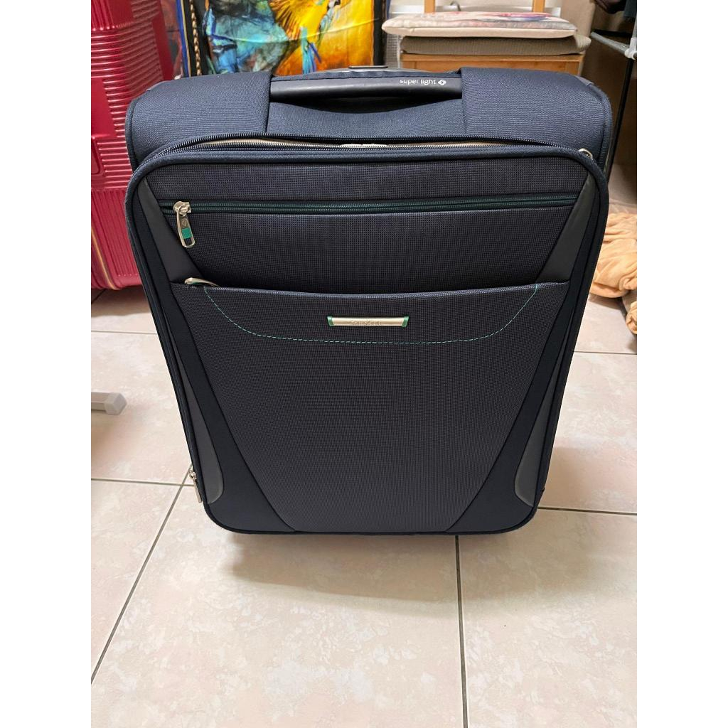 二手 Samsonite 新秀麗 20吋 Provo 極致輕盈布面 可擴充 TSA 登機箱 海軍藍