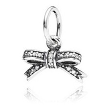 絕版收藏 PANDORA 潘朵拉 可愛蝴蝶結 鋯石純銀串飾 390357CZ 項鍊墜飾 澳洲專櫃正品
