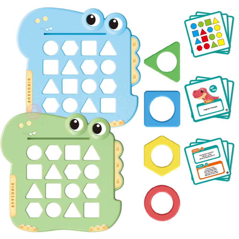 恐龍對對碰 形狀認知 手眼協調 幾何形狀配 益智啟蒙 兒童玩具 顏色認知 兒童桌遊 6998