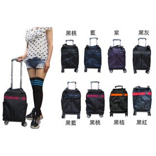 ~雪黛屋~Roberta 拉桿袋360度拉桿型大容量可手提拉桿可分離式防水尼龍布同16寸箱容量NR724