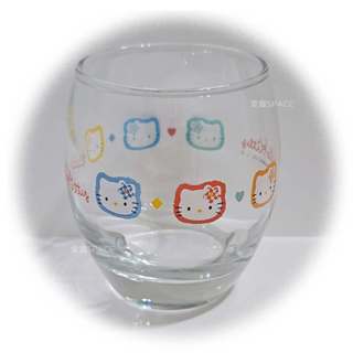 二手 三麗鷗 Hello Kitty 凱蒂貓 杯子 玻璃杯 水杯 茶杯 玻璃水杯 酒杯 裝飾 擺件 擺飾 Vintage